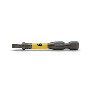 Vega Impactech #6 x 2 in OAL Slotted Power Bit - Pack of 10