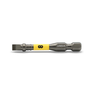 Vega Impactech #8 x 2 in OAL Slotted Power Bit - Pack of 10