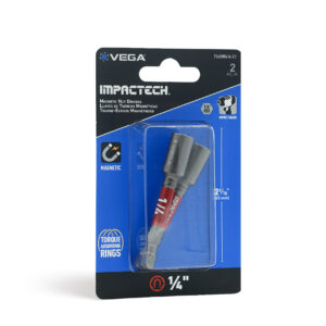 Vega Impactech 1/4 in Hex Opening x 2 9/16 in OAL Magnetic Nut Driver - 5 packs of 2 bits