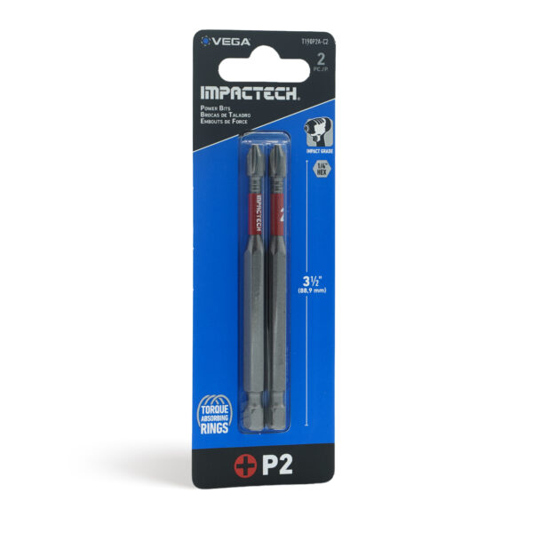 Vega Impactech #2 Tips x 3 1/2 in Length Impactech Phillips Power Bits ...