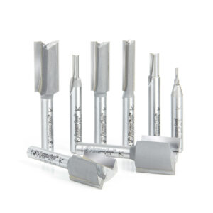 Amana Tool  8-Pc High Production Straight Plunge Collection, 1/4 Inch Shank