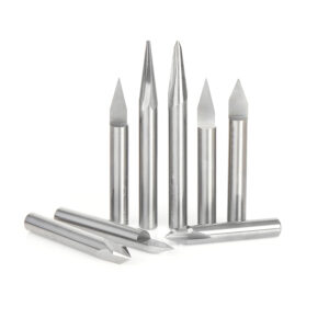 Amana AMS Series 8-Pc Signmaking & Engraving CNC Router Bit Collection, 1/4 Inch Shank