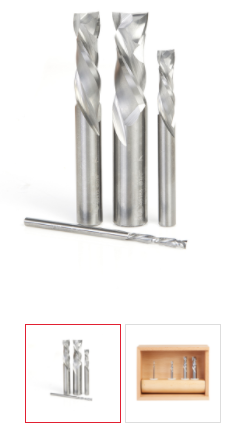thumbnail image 2 of Amana Tool Spektra Solid Carbide Compression Router Bit - 1/4" Diameter 2-Flute For CNC Woodworking 2 of 13