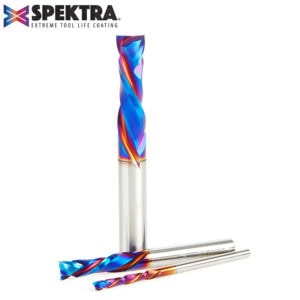 Amana Tool 3-Piece Spektra™ Extreme Tool Life Coated Compression Spiral CNC Router Bit Pack