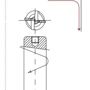 FS Cruing Diamond Shaker MDF Door Tool Router Bit Set - Shaker-Inside Radius - 1imm Dia, 8.5mm CH, 3/4 in Shank