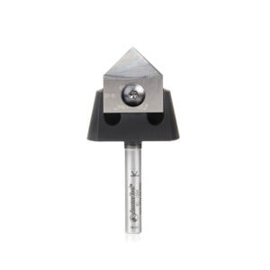 Amana Tool Tru Point V-Groove Insert CNC System 90 Deg x 7/8 Dia x 3/8 x 1/4 Inch Shank Router Bit
