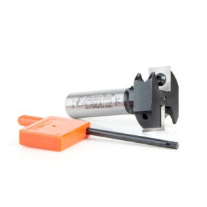 Amana Tool Insert Carbide Mini Spoilboard Surfacing, Rabbeting, Flycutter, Slab Leveler & Surface Planer 1-1/4 Dia x 15/32 (12mm) x 1/2 Inch Shank Router Bit