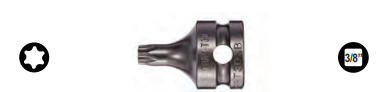 Vega Torx® Tamper Socket Bits - 3/8"  Square Drive